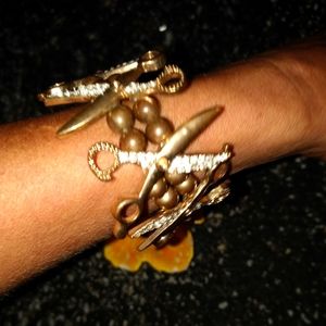 Vintage Scissors bling bracelet